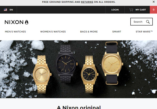 Nixon homepage after optimization